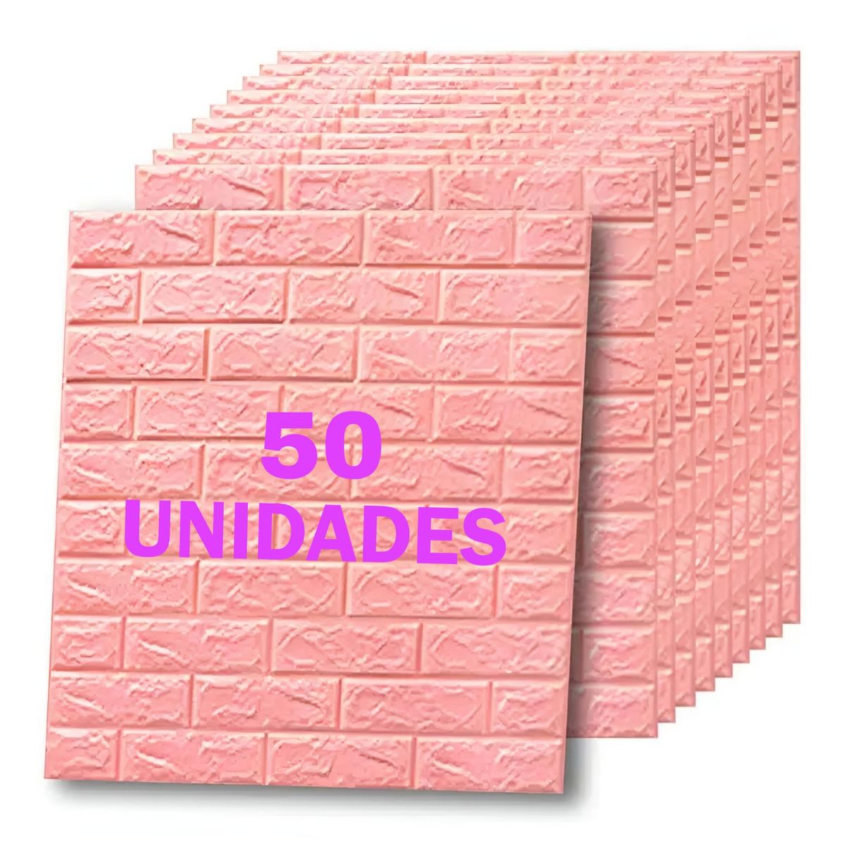 Papel tapiz espuma 3D pegatinas adhesivas 50 und Rosa, marca GEN - Foto Principal