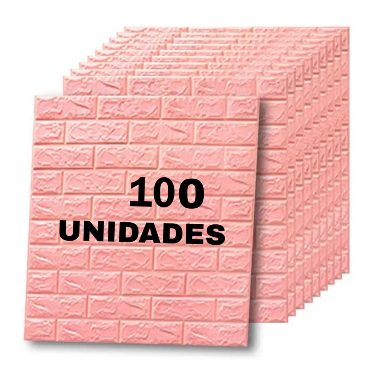 GENERICO - Papel tapiz 3D pegatinas de pared autoadhesivo 100 und rosado