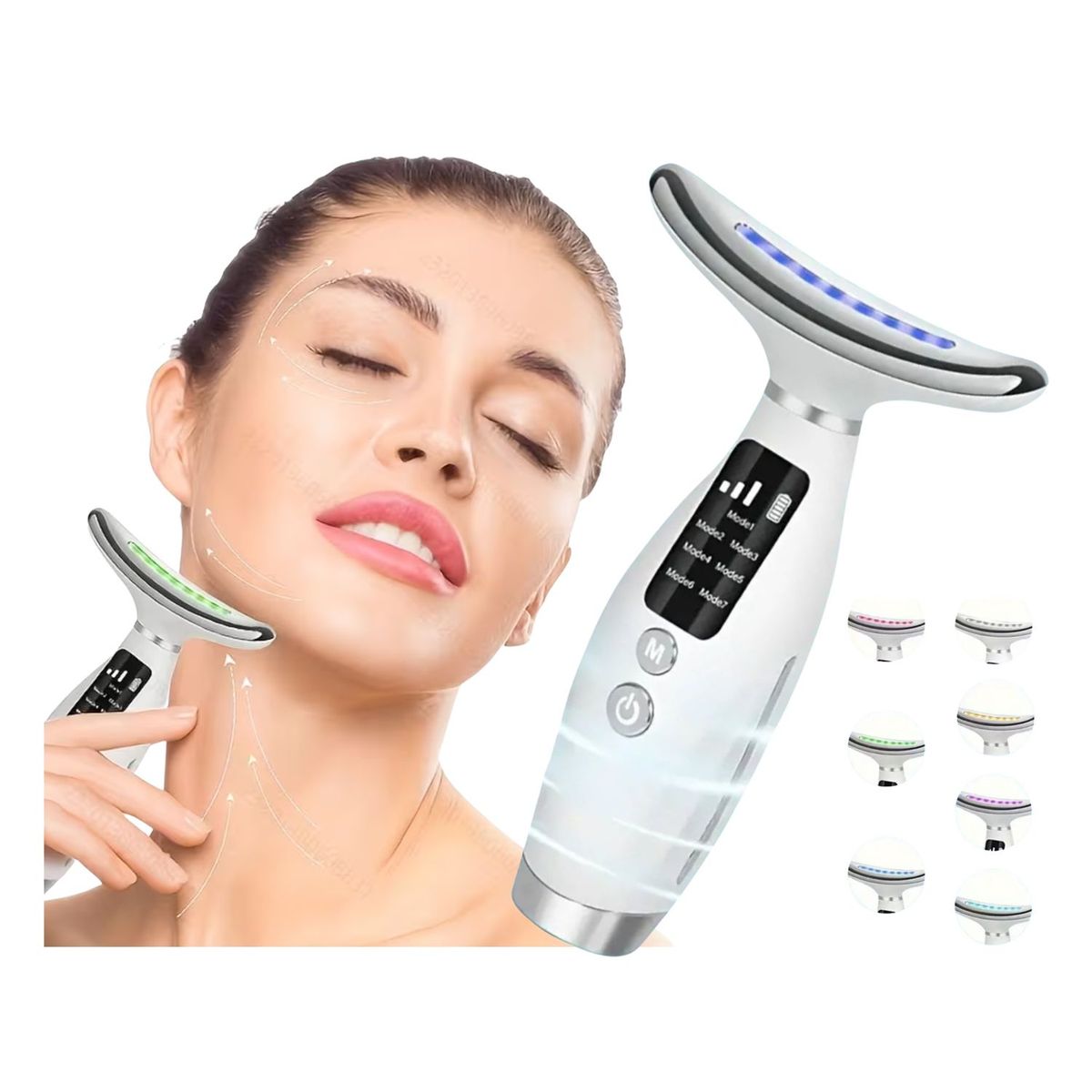 GENERICO - Masajeador Facial 7 modos Calefacción y Vibración Cuidado de la Piel