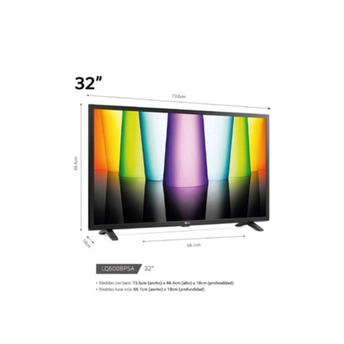 LG - Televisor LED LG 32 HD HDR 10 Smart TV 32LQ600BPSA webOS