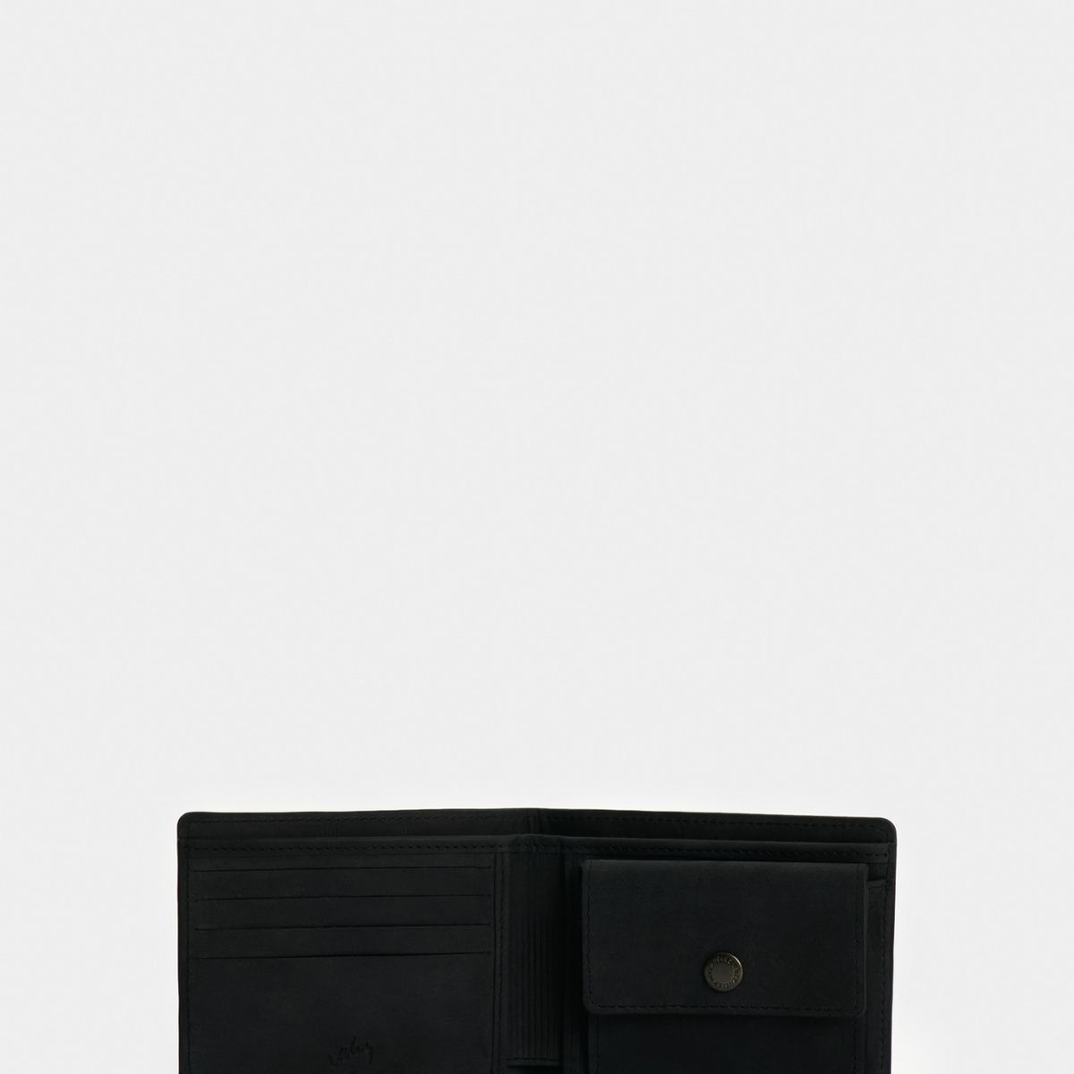 VELEZ - Vélez Billetera Terra Cuero Hombre Interior Contraste Negro