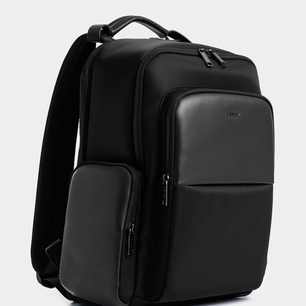 VELEZ - Vélez Mochila Caval Lona Y Cuero Para Hombre Confort Negro