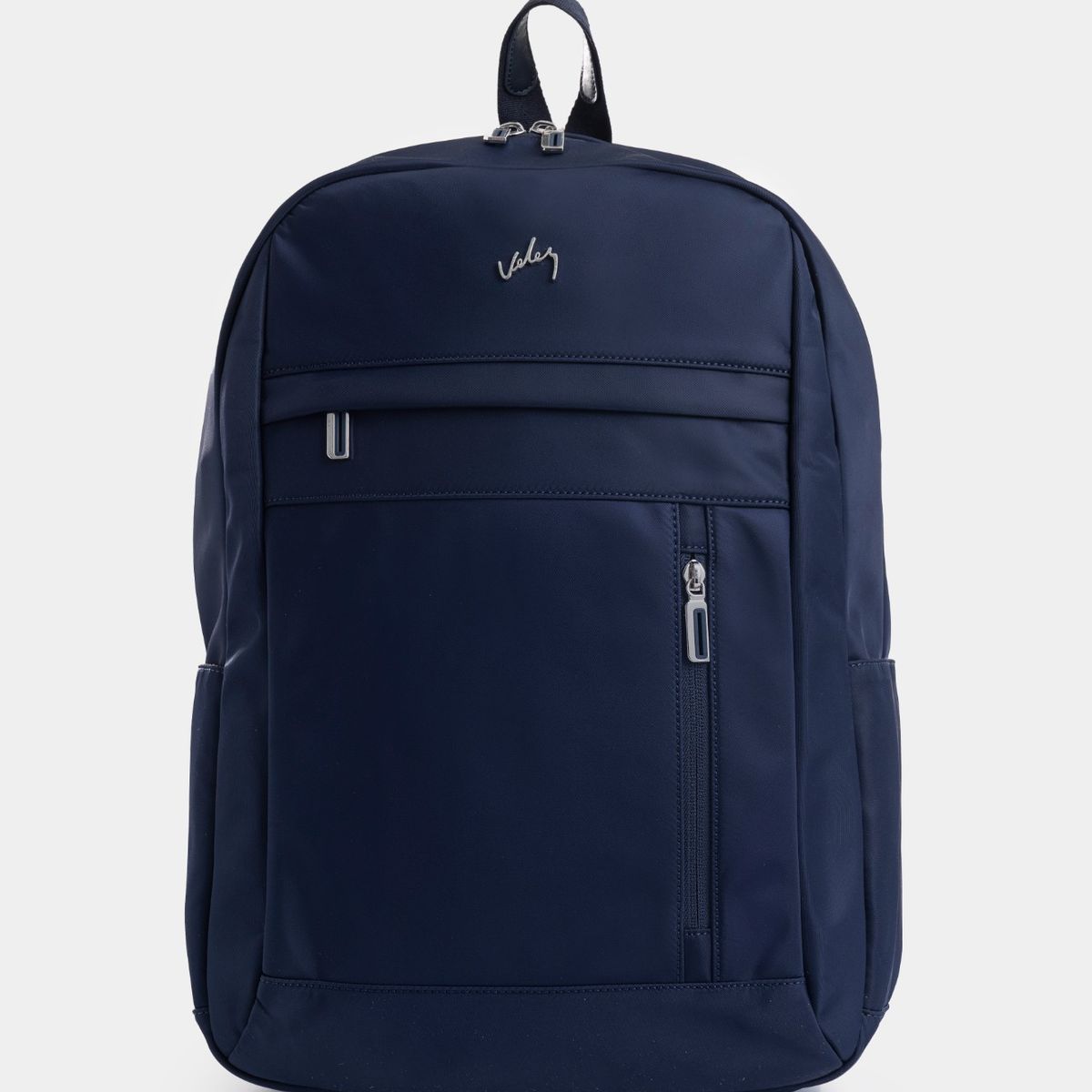 VELEZ - Vélez Mochila Sierra Lona Hombre Manija Cuero Azul Oscuro