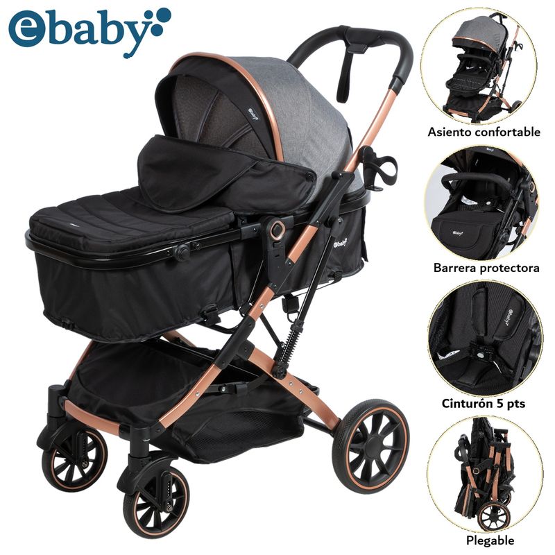 EBABY - Coche de Paseo Moises  SHIRO Multifuncional NG