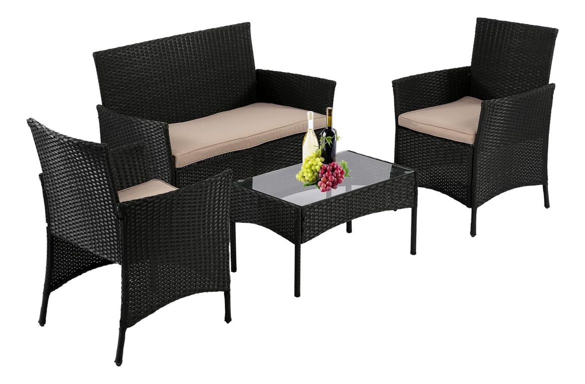 Juego De Living De Terraza Brisa 4 Piezas Para Exterior ANYHOGAR ...