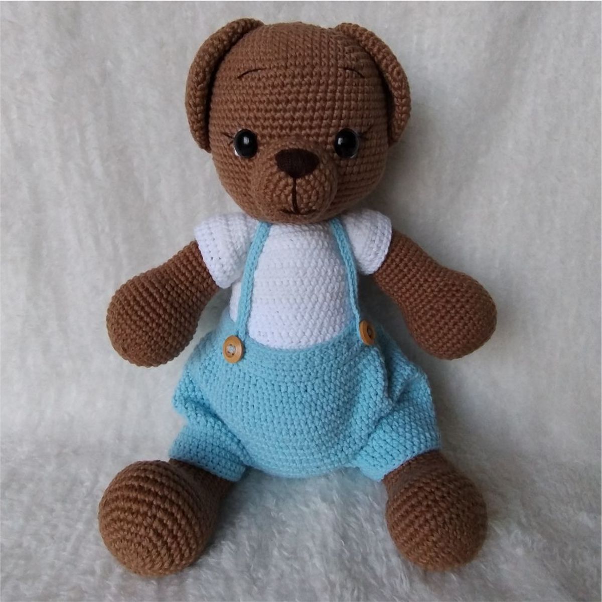 GENERICO - Osito amigurumi 34cm oso peluche adorno