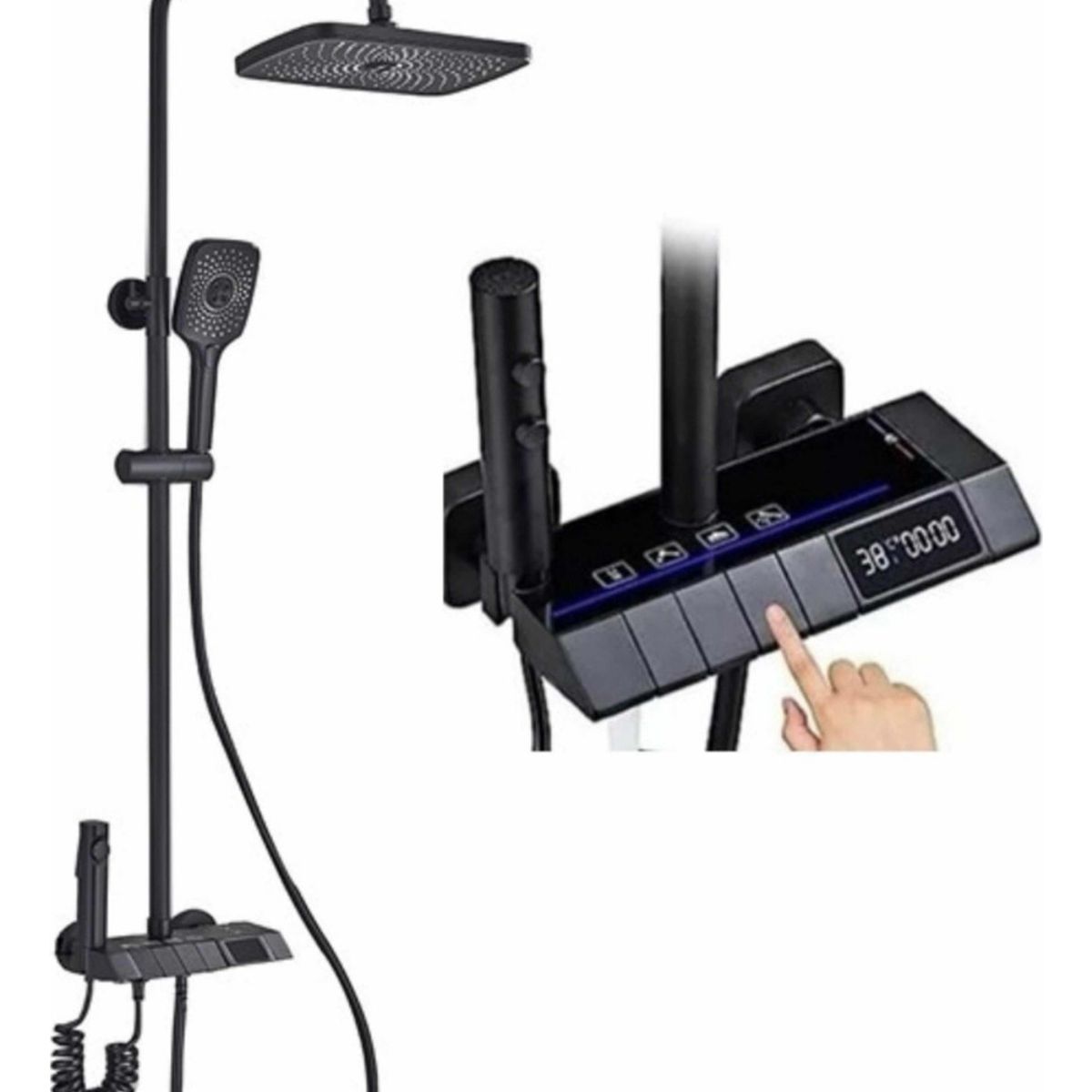 ANYHOGAR - Ducha Columna Visor Digital 4 Funciones