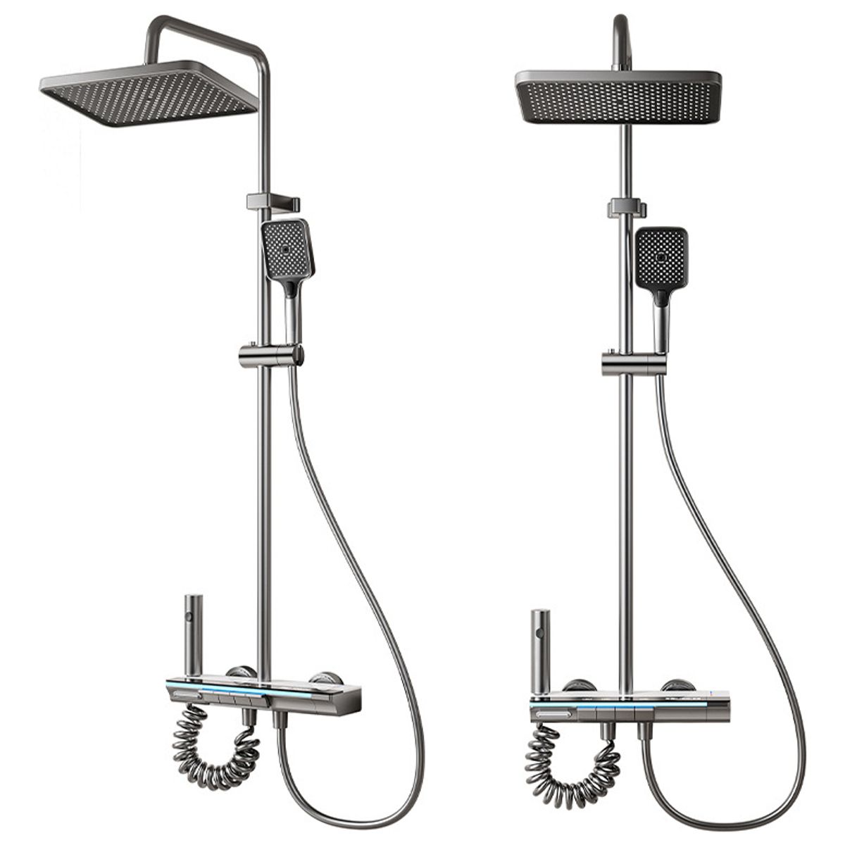 ANYHOGAR - Ducha Columna Moderna 4 Funciones Llave Botones