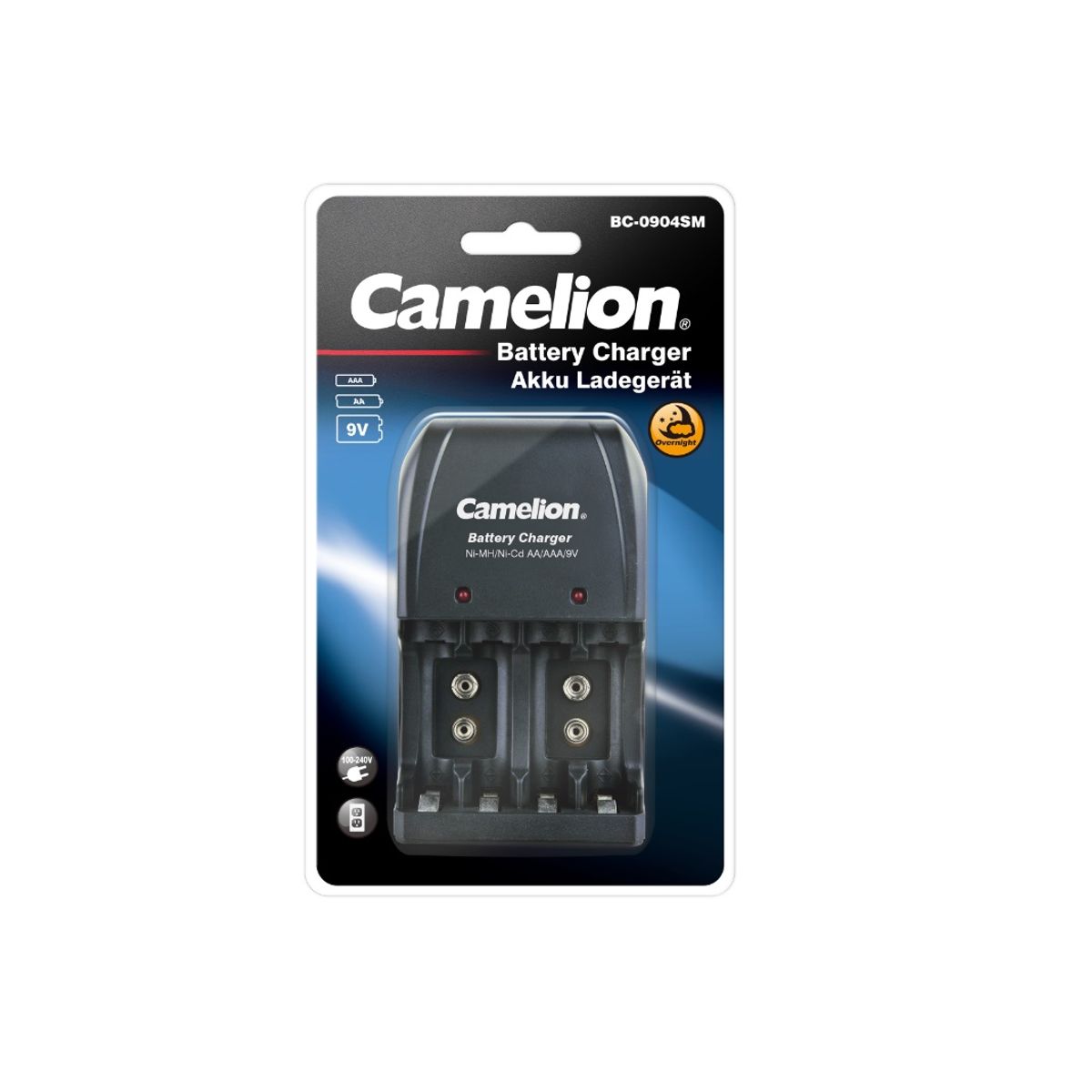 CAMELION - Cargador Solo Camelion carga 4 baterias AA/AAA y Dos 9V Original