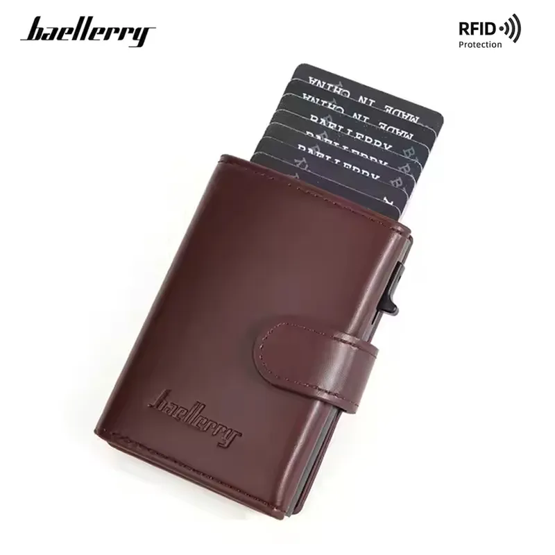 BAELLERRY - BILLETERA MONEDERO HOMBRE CUERO TARJETERO BAELLERRY RFID
