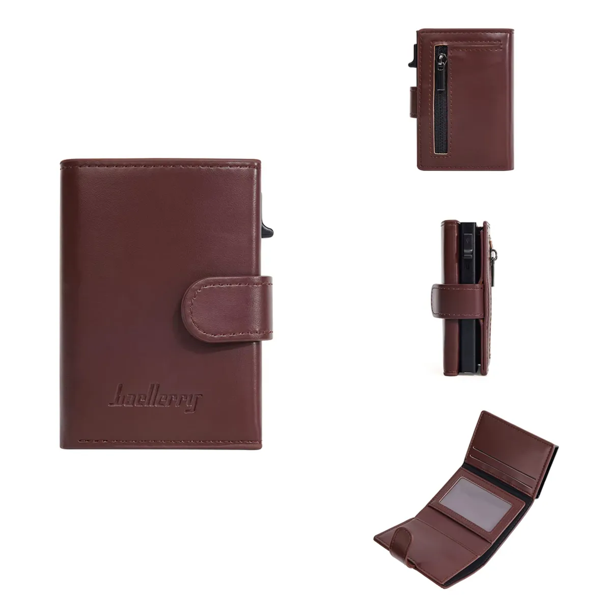 BAELLERRY - BILLETERA MONEDERO HOMBRE CUERO TARJETERO BAELLERRY RFID