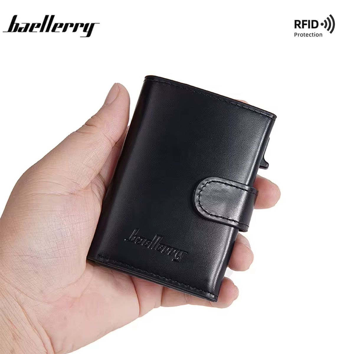 BAELLERRY - BILLETERA MONEDERO HOMBRE CUERO TARJETERO BAELLERRY RFID