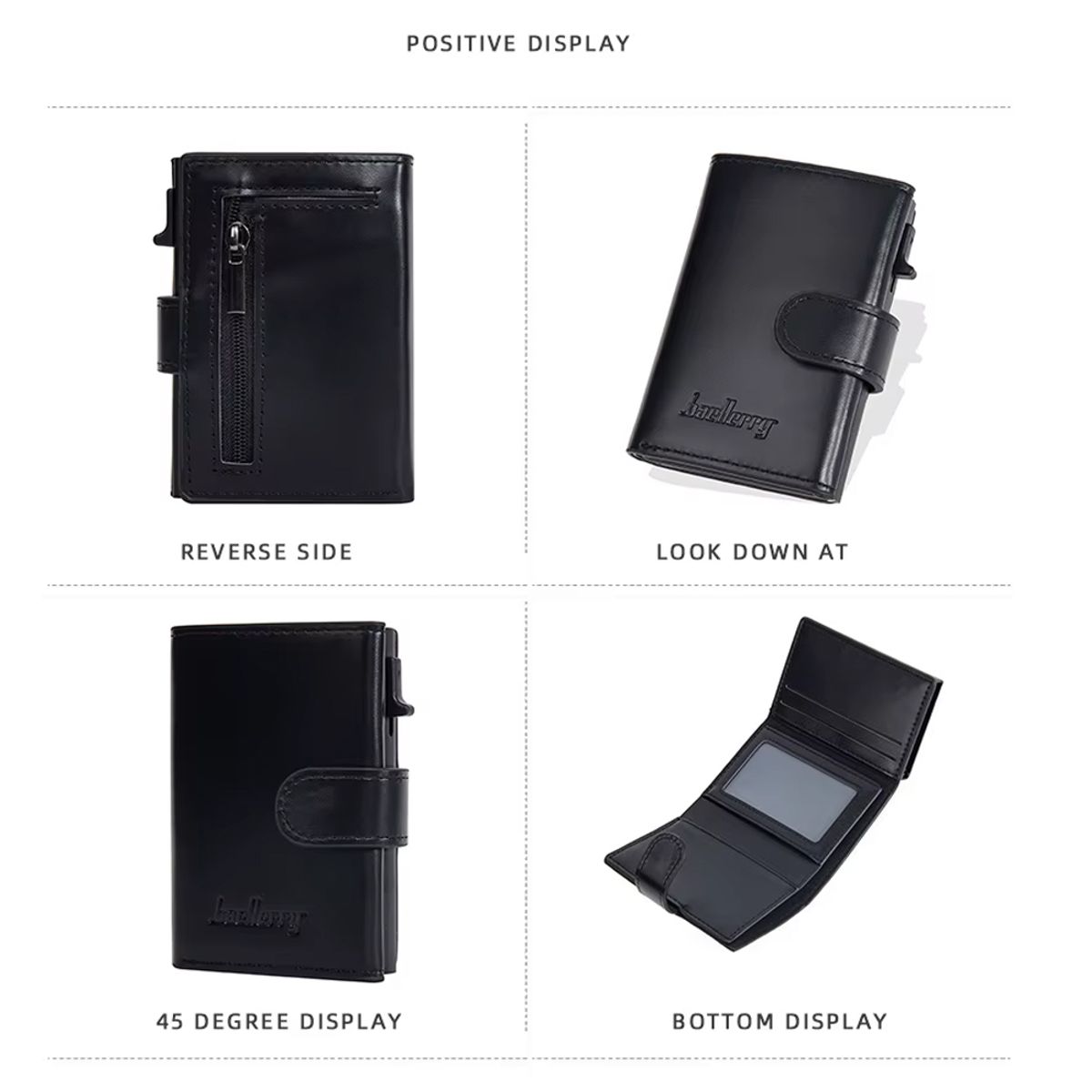 BAELLERRY - BILLETERA MONEDERO HOMBRE CUERO TARJETERO BAELLERRY RFID