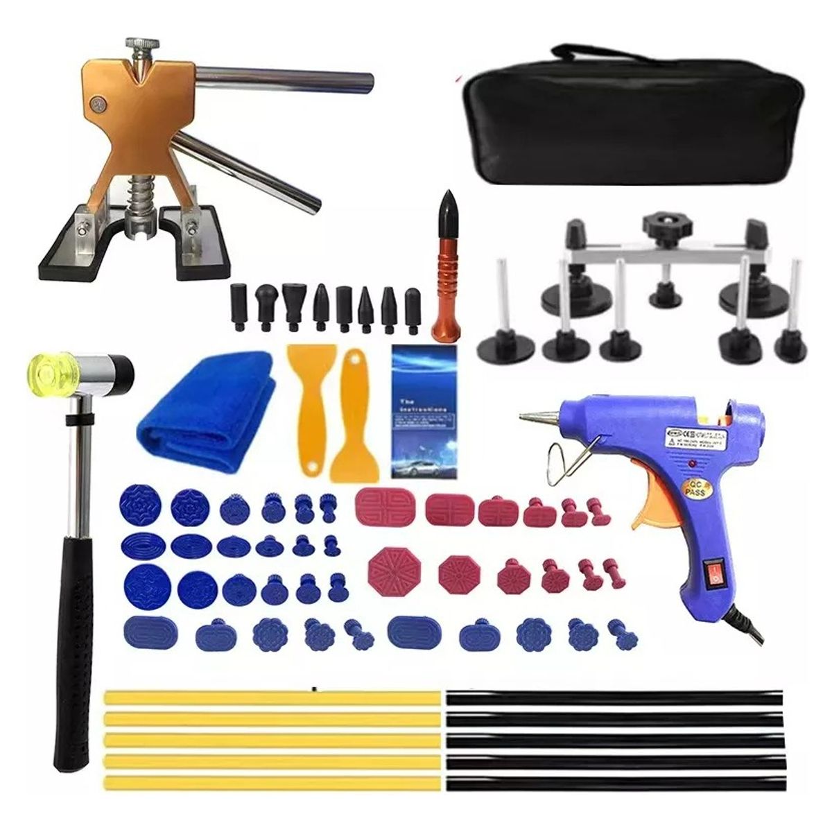 QUICK - Kit Ventosas Repara Abolladuras Auto Carro 77ps Saca Golpes