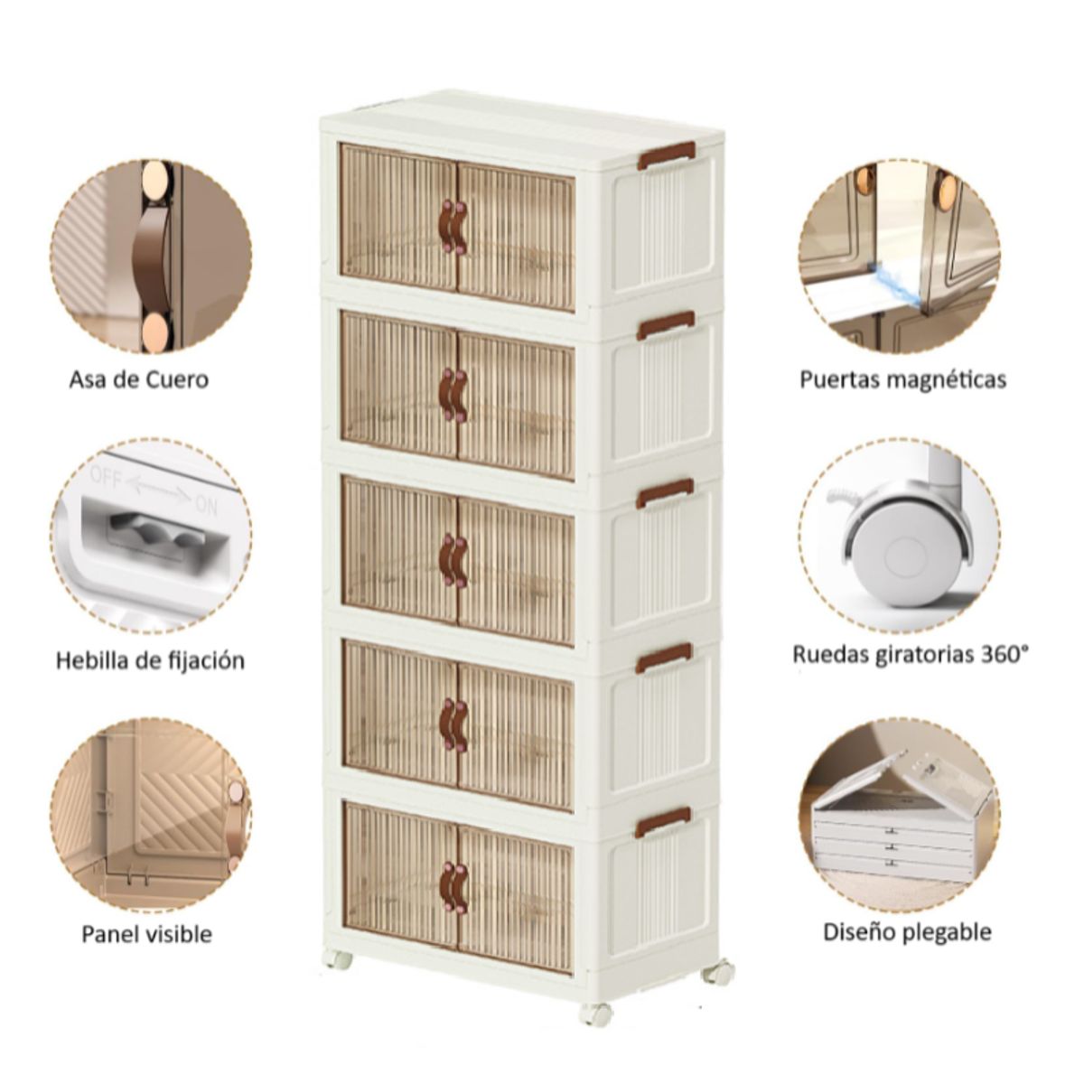 GENERICO - Gabinete de Almacenamiento Caja Organizadora De 5 Niveles