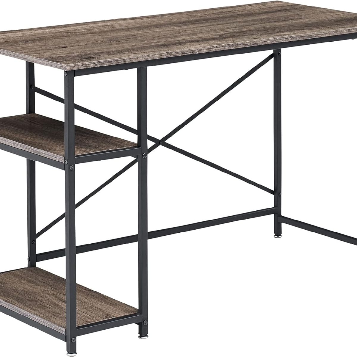 ANYHOGAR - Escritorio de metal con estantes