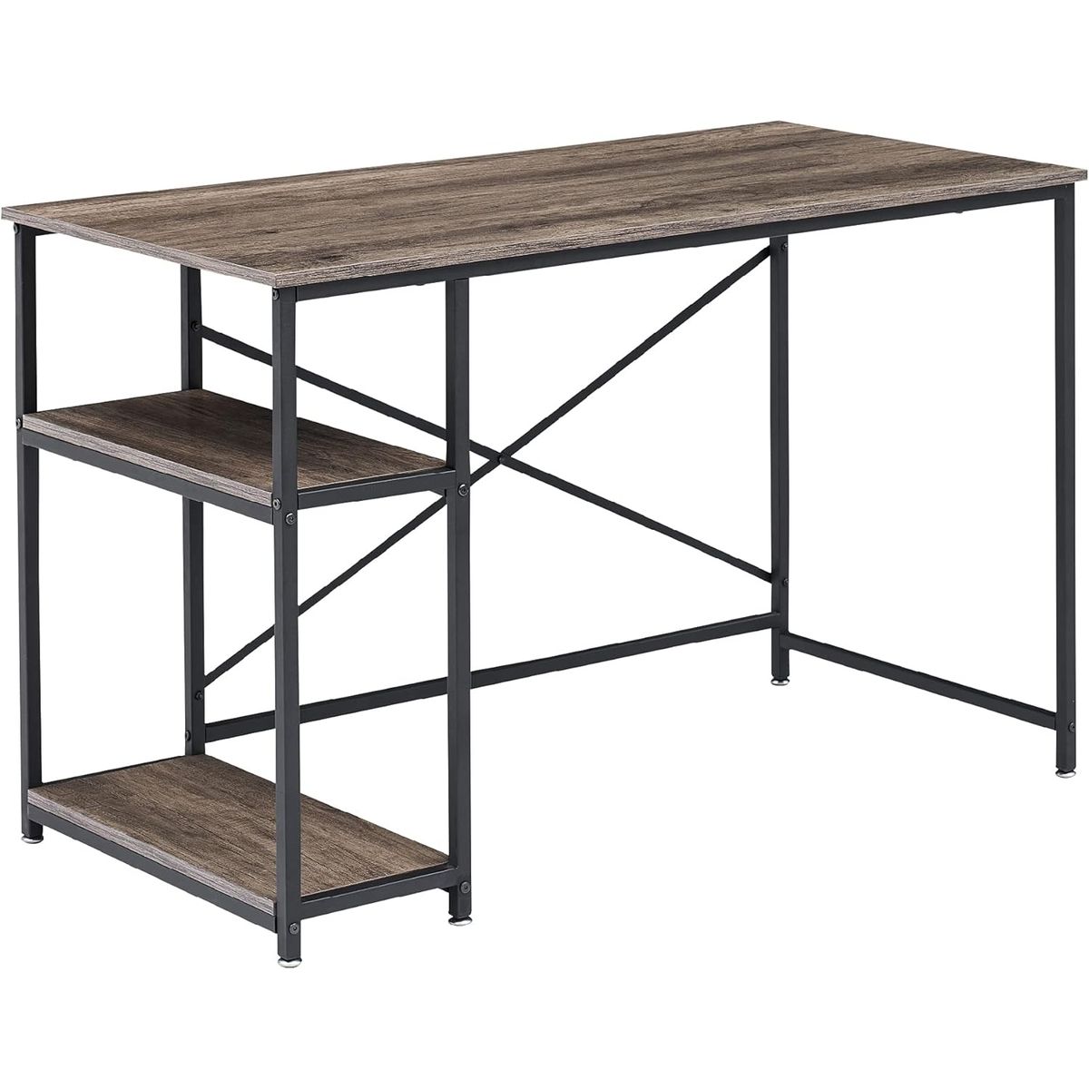 ANYHOGAR - Escritorio de metal con estantes
