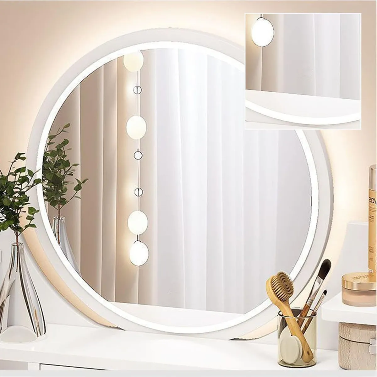 ANYHOGAR - Tocador con espejo y luz