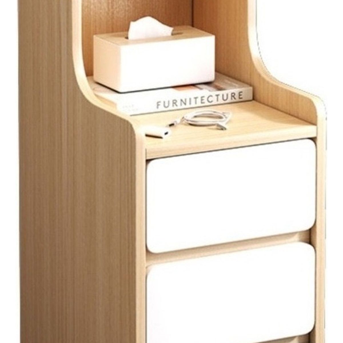 ANYHOGAR - Mesita de noche moderna y sencilla para dormitorio