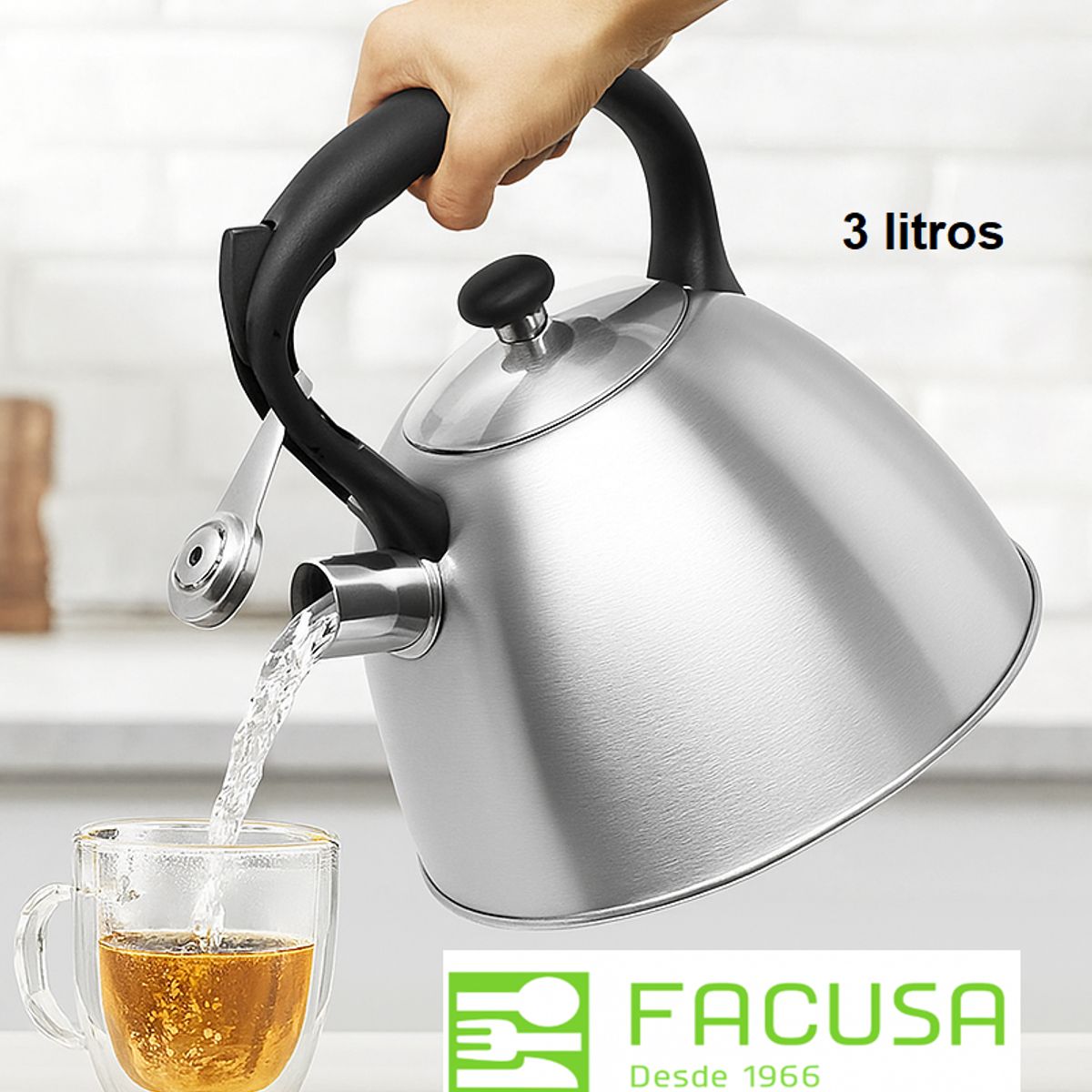FACUSA - Tetera Facusa de 3.0 litros con Silbador