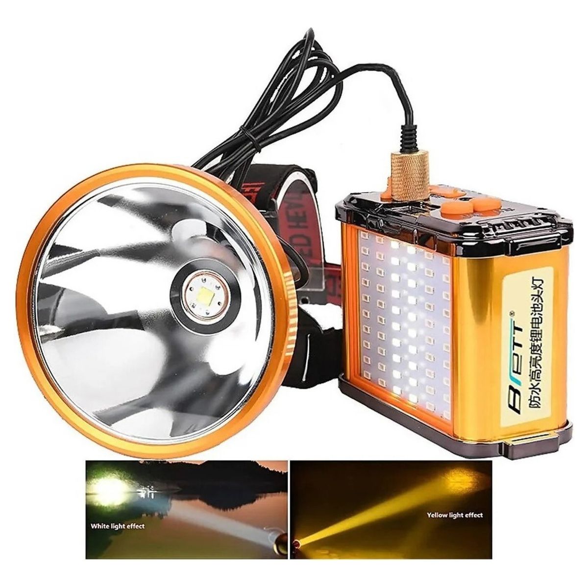 QUICK - Foco Led Caza 1200w Linterna Minera Camping Largo Alcance