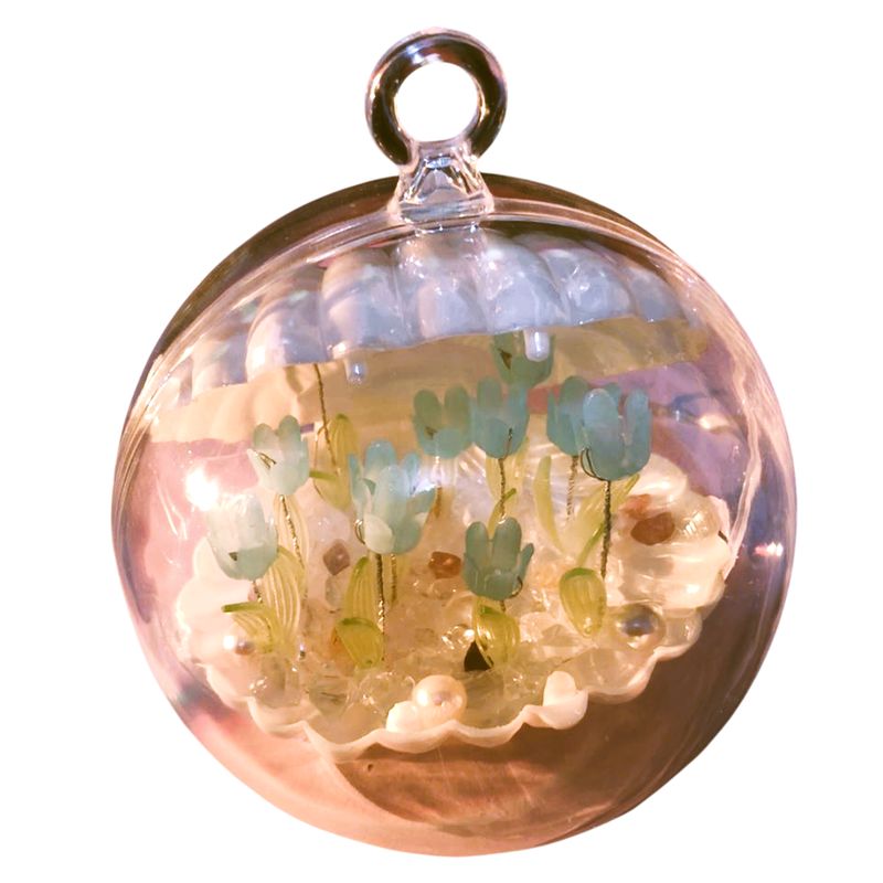 GENERICO - LAMPARA COLGANTE USB CONCHITA TULIPANES CELESTE - DESARMADA