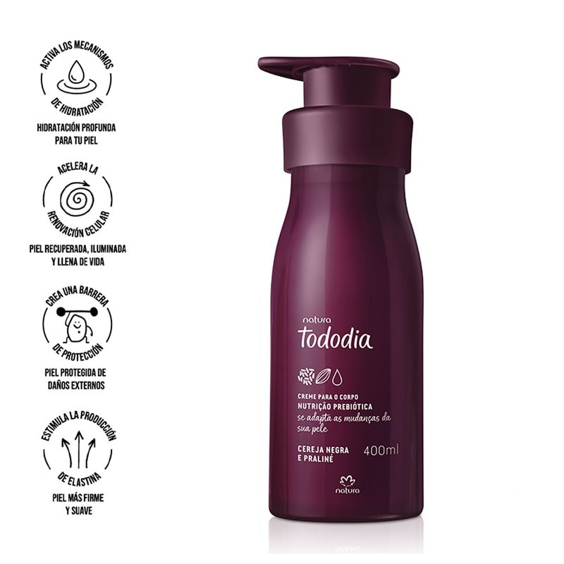 NATURA - Tododia cereza negra y almendras dulces Hidratante corporal 400 ml