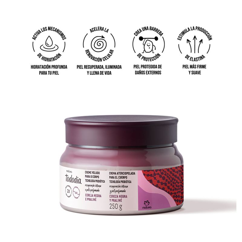 NATURA - Tododia cereza negra y almendras dulces Hidratante corporal en pote