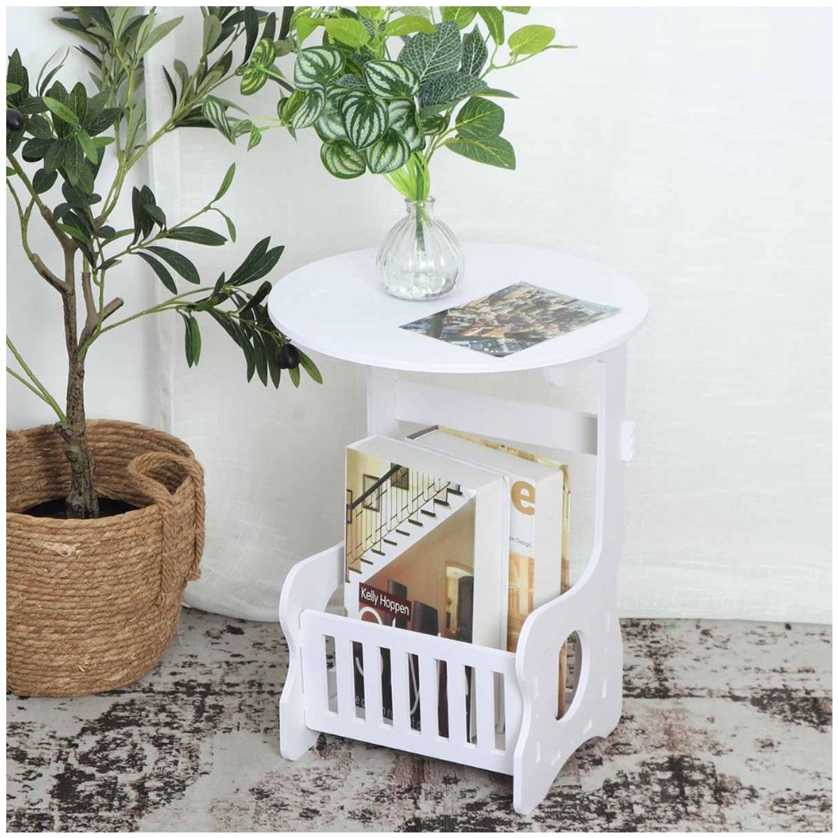 MINARI - Pack x3 Mesita de Centro Decorativa con Organizador Porta Libros Y14