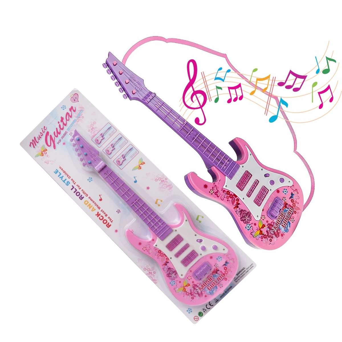 GENERICO - Guitarra Eléctrica de Juguete con Luces y Sonidos para Niñas