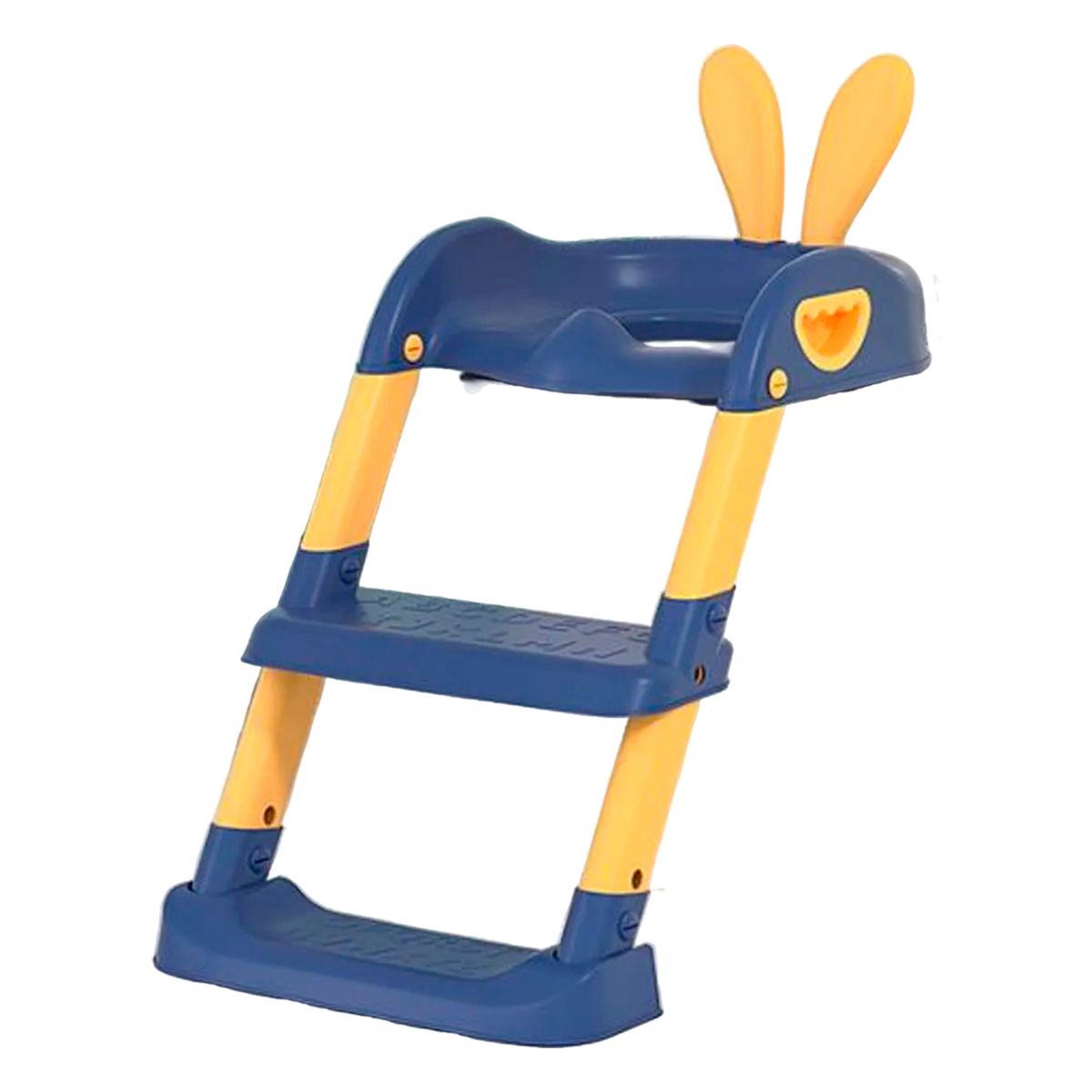 GENERICO - ASIENTO DE INODORO INFANTIL CON ESCALERA AZUL - OREJAS DE CONEJO