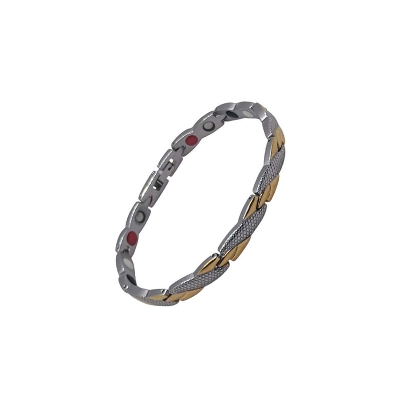 GENERICO - Pulsera Magnética Trenzada de Acero Inoxidable para Mujer