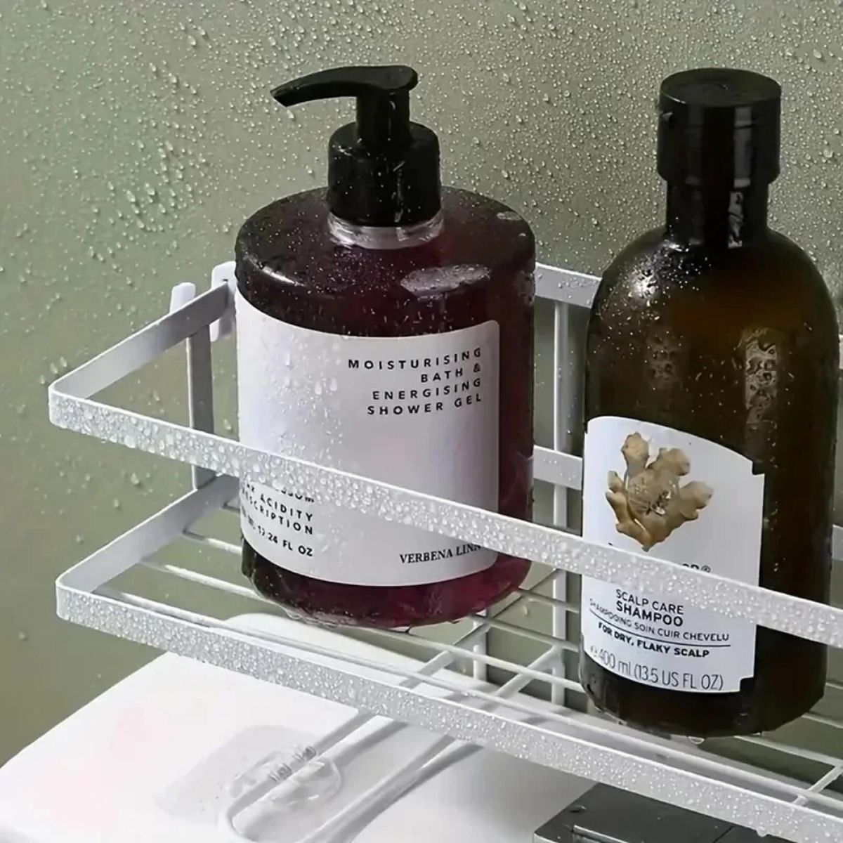 MINARI - Estante Organizador de Metal para Baño Elegante Blanco K47