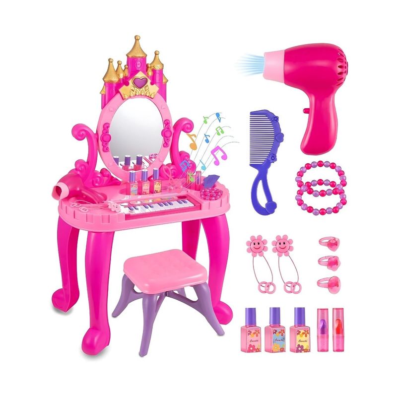 GENERICO - Tocador Infantil Grande Castillo de Princesa con Piano