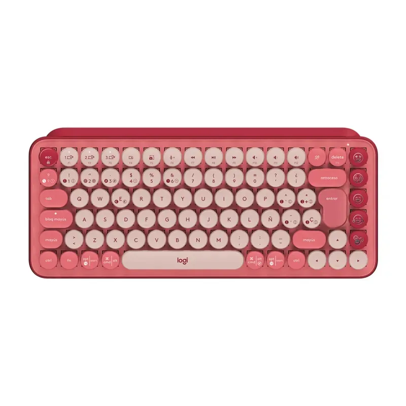 LOGITECH - Teclado Mecánico Logitech POP Keys Wireless-rosa