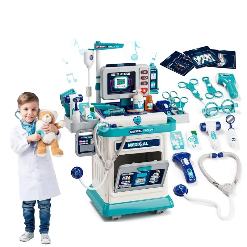 GENERICO - Kit Carrito Medico Infantil con Luces y Sonidos para Niños