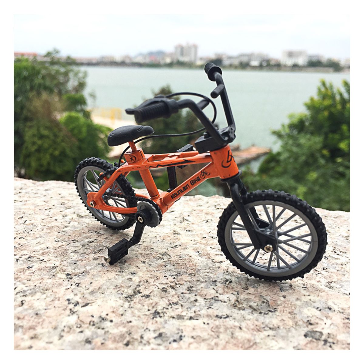 ZIMRAHYG - Bicicletas En Miniatura De Metal Estilo Retro Naranja