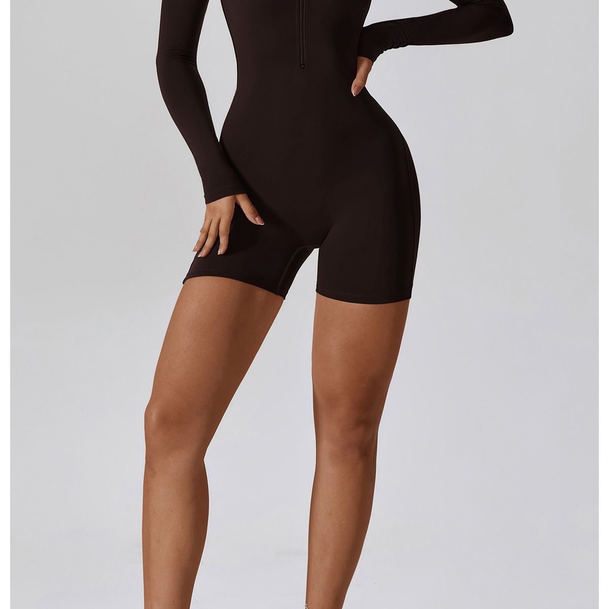 TIOZONEY - Mono deportivo para mujer-Café