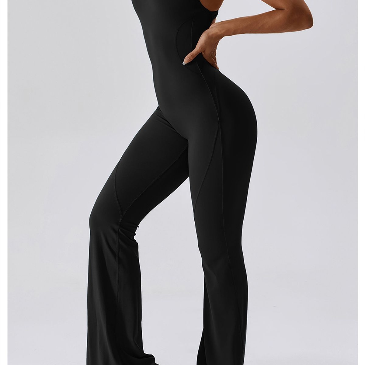 TIOZONEY - Mono deportivo sin mangas para mujer-Negro
