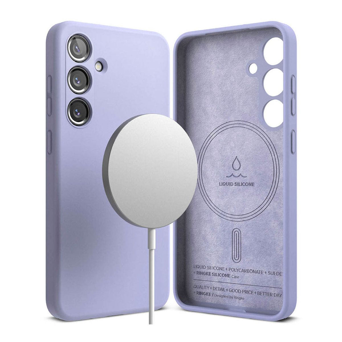 RINGKE - Case Ringke Silicone Magnetic Para Galaxy S24 Lavanda