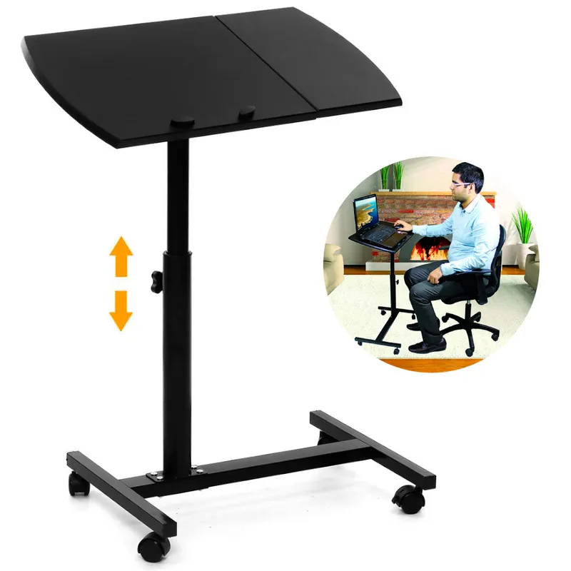 GENERICO - Mesa para Laptop con Ruedas Portátil Ajustable Porta Mouse