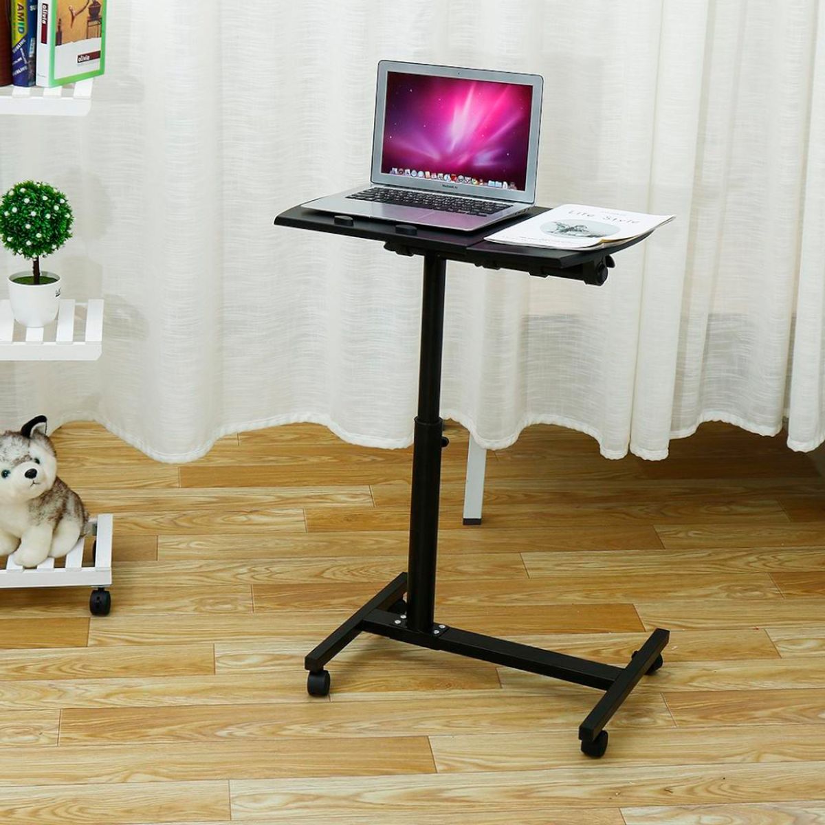 GENERICO - Mesa para Laptop con Ruedas Portátil Ajustable Porta Mouse