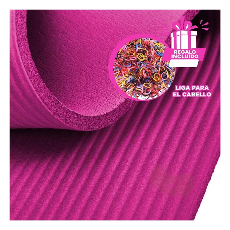 GENERICO - Pack6 Mat Facil de Limpiar Rosado 10mm Y+Ligas de Regalo