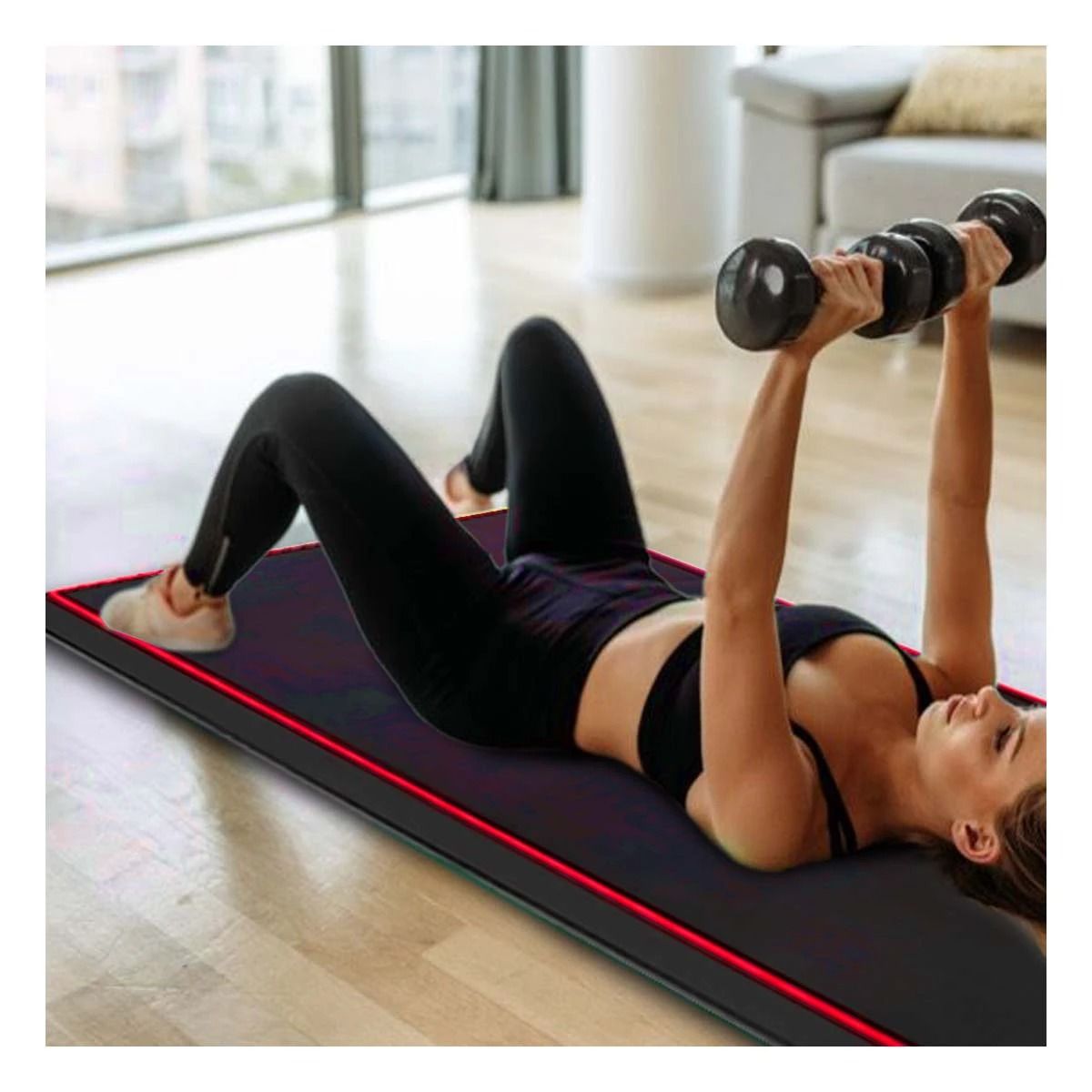 GENERICO - Pack6 Colchon Fitness para Ejercicio de 15M Rojo