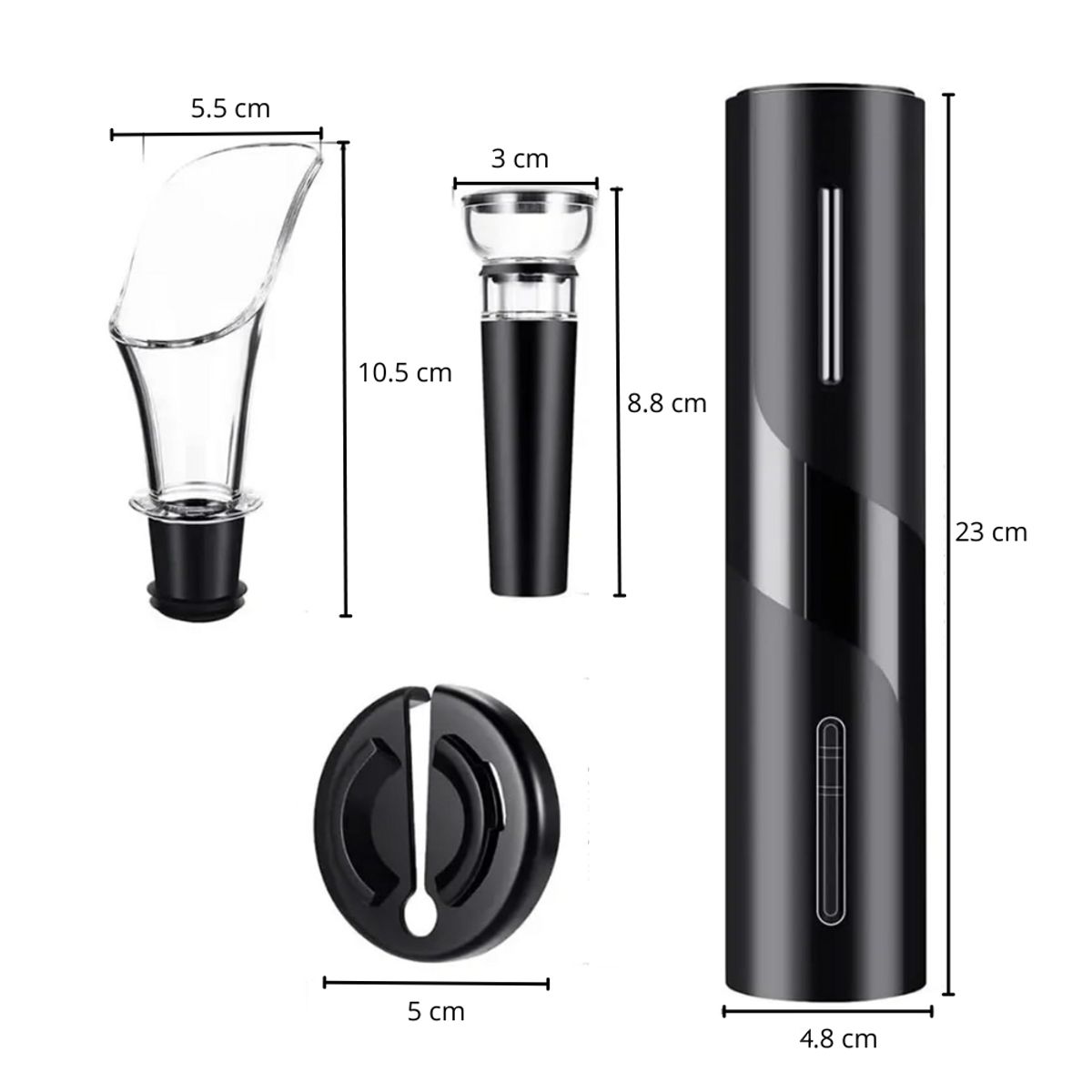 HYGGE - Set Sacacorcho Eléctrico de Vino a Batería con Accesorios