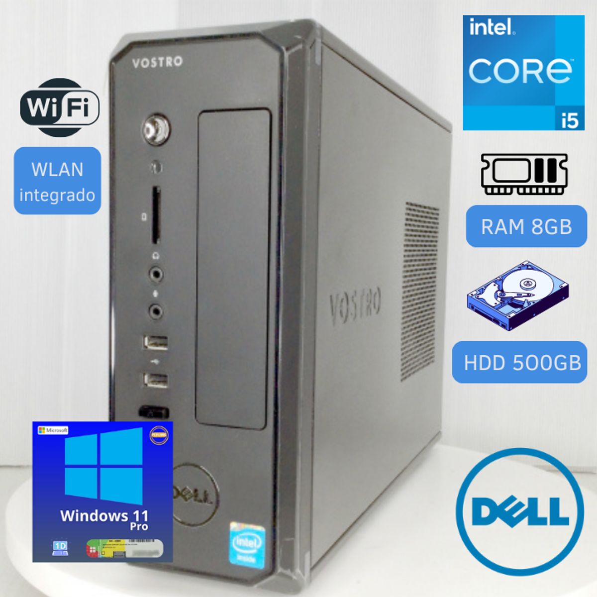 DELL - Computadora Dell Vostro D06S Intel Core I5 500GB HDD 8GBRAM + W 11P