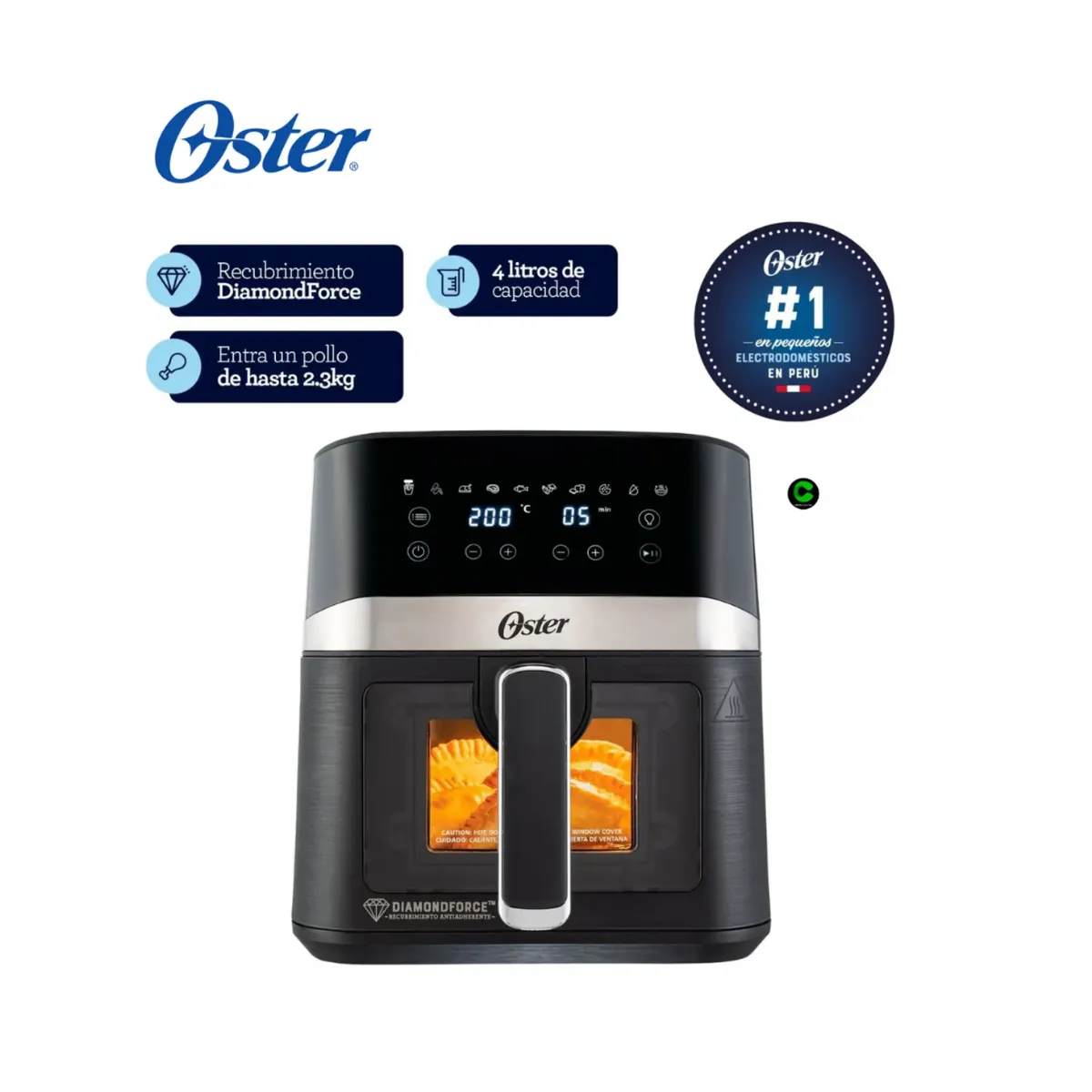 OSTER - Freidora de Aire Digital Oster® 4L CKSTAF40WDDF