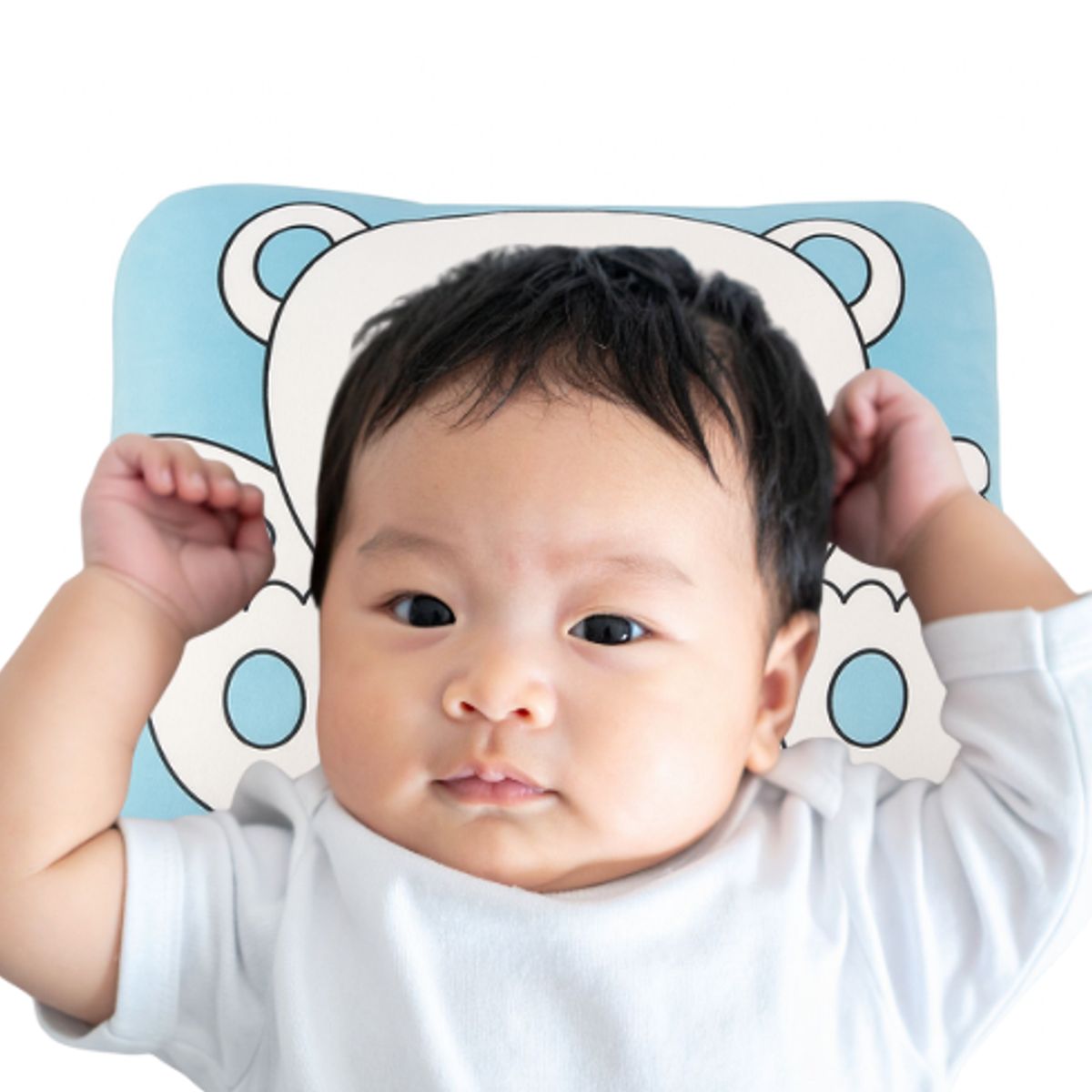 GENERICO - Almohada para Bebé Anti-Cabeza Plana