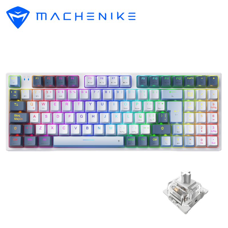 MACHENIKE - Teclado Mecánico Gamer Machenike K500 Switches Rojos