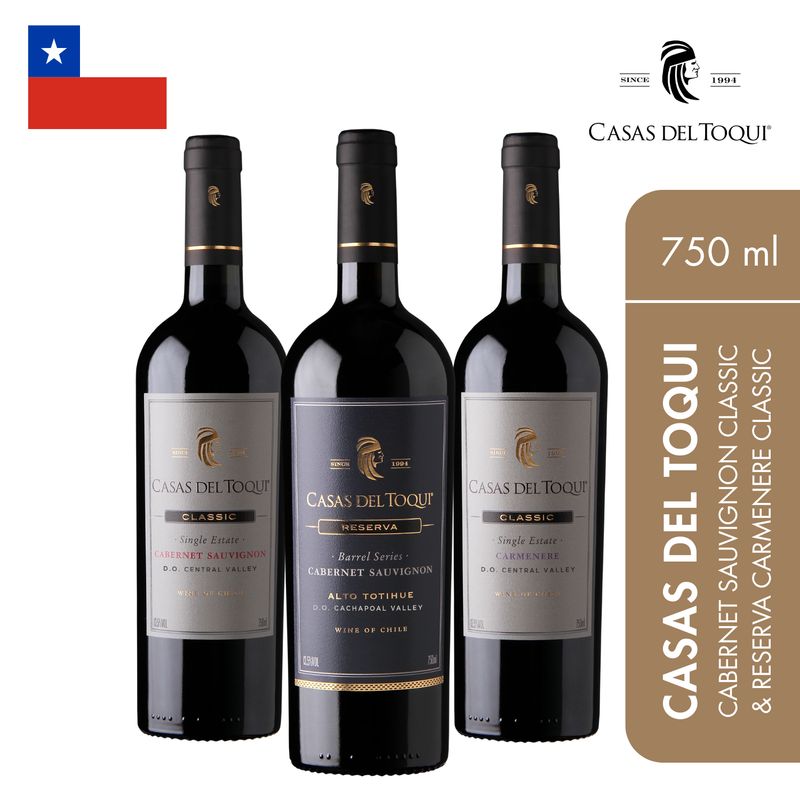 GENERICO - Vino Tinto (2 Cabernet Sauvignon y 1 Carmenere Classic)